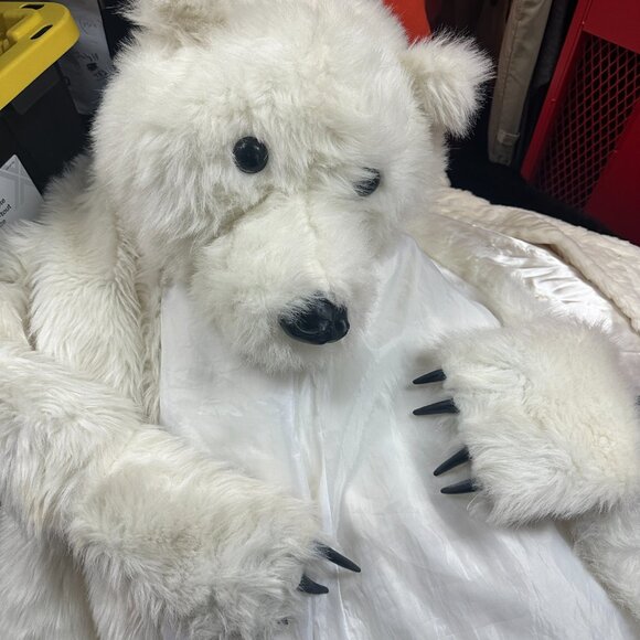 Long polar bear Dress, with pawns on hands and long dress - Picture 2 of 5